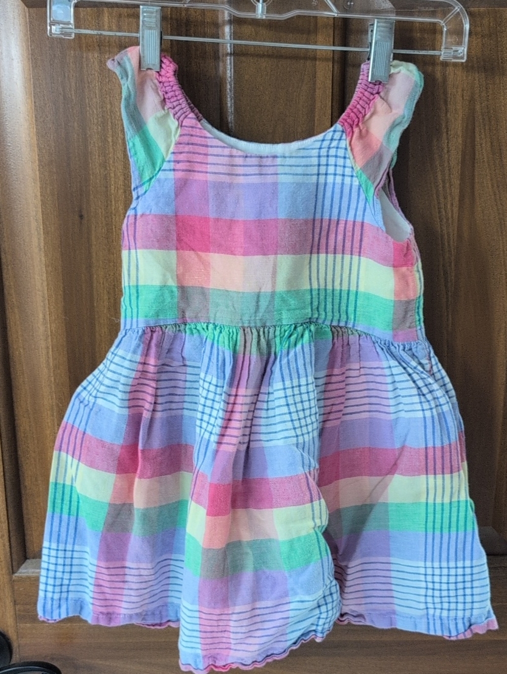 Baby GAP Pastel Plaid Sundress - Pink, Blue, Green